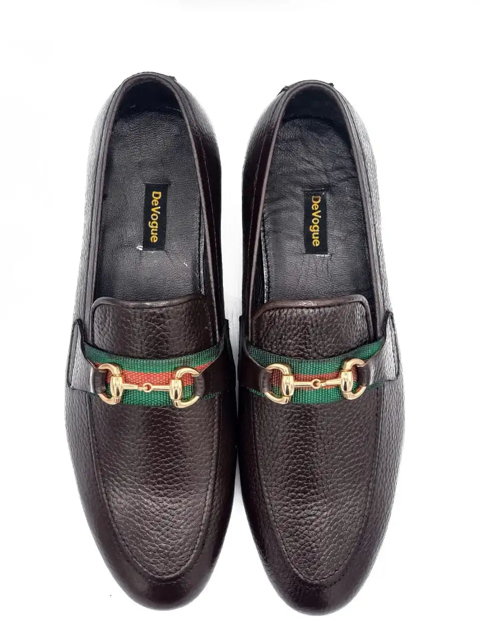Brown Grain Premium Formal Leather Loafer - Mmall