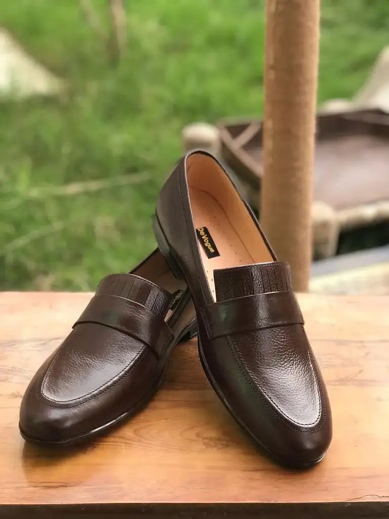 Soft Grain Premium Formal Leather Loafers - Mmall
