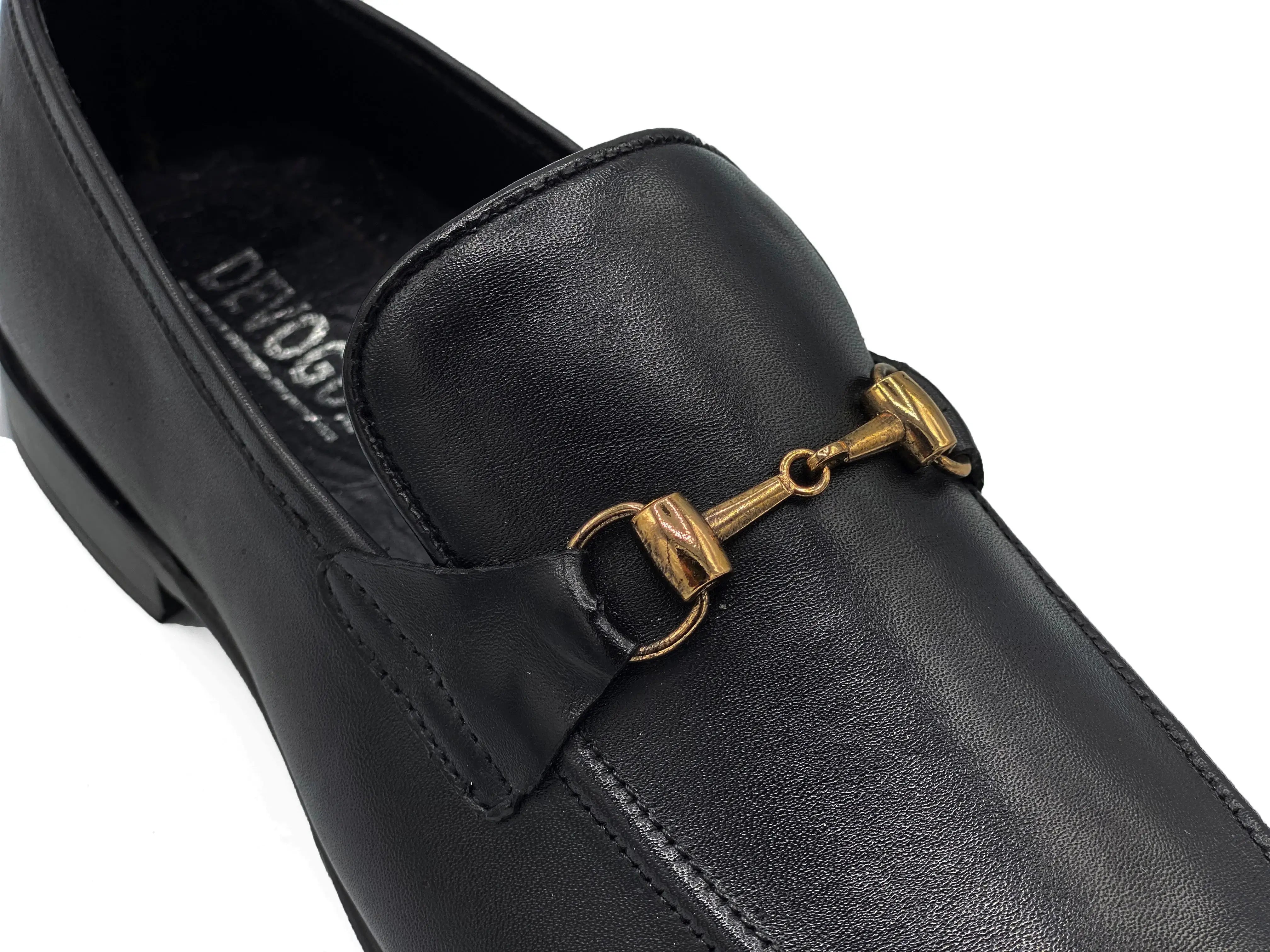 Black Cow Leather Formal Loafer Style - Mmall