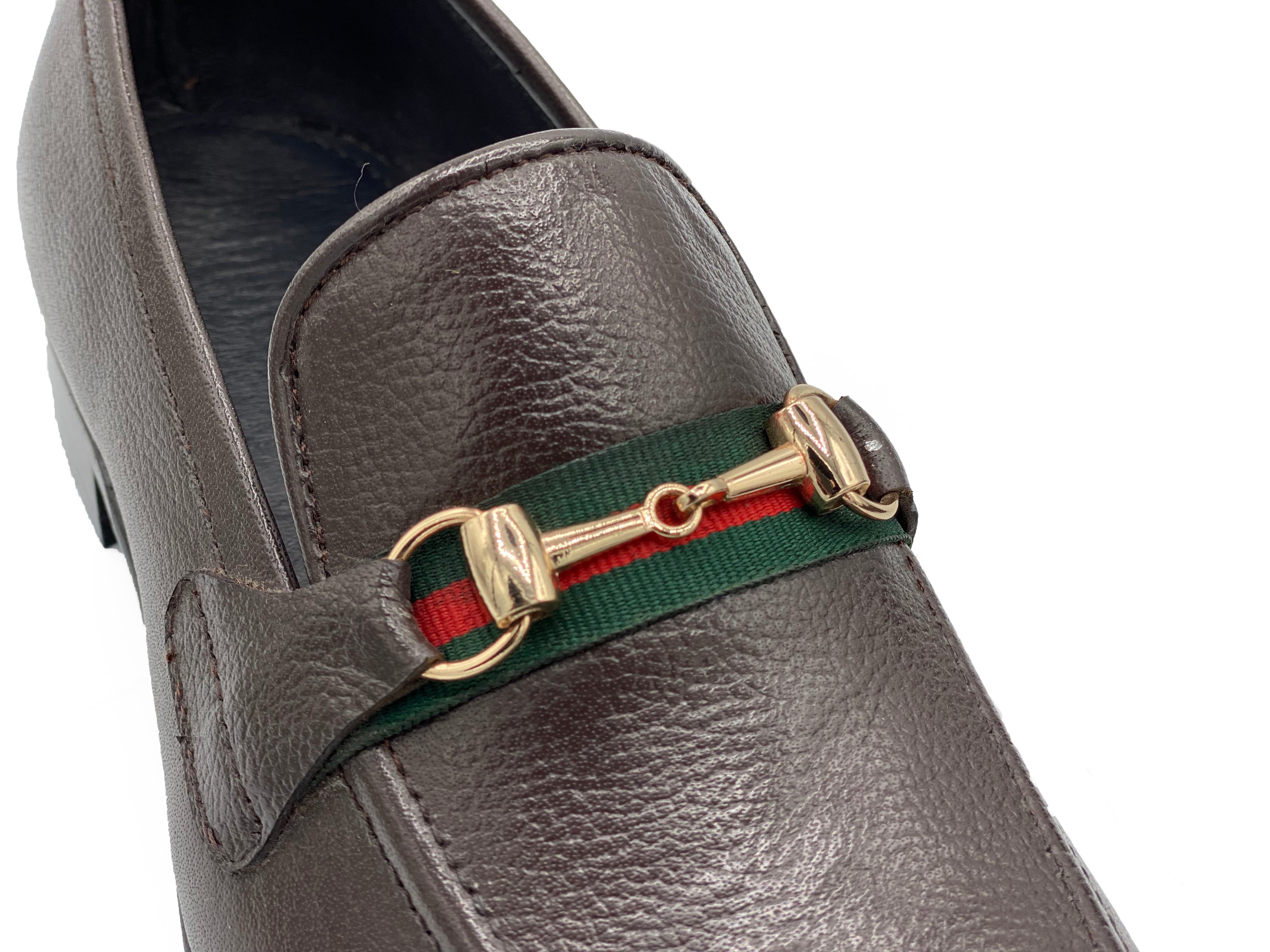 SKU:4030-Brown Grain Premium Formal leather loafers - DeVogue