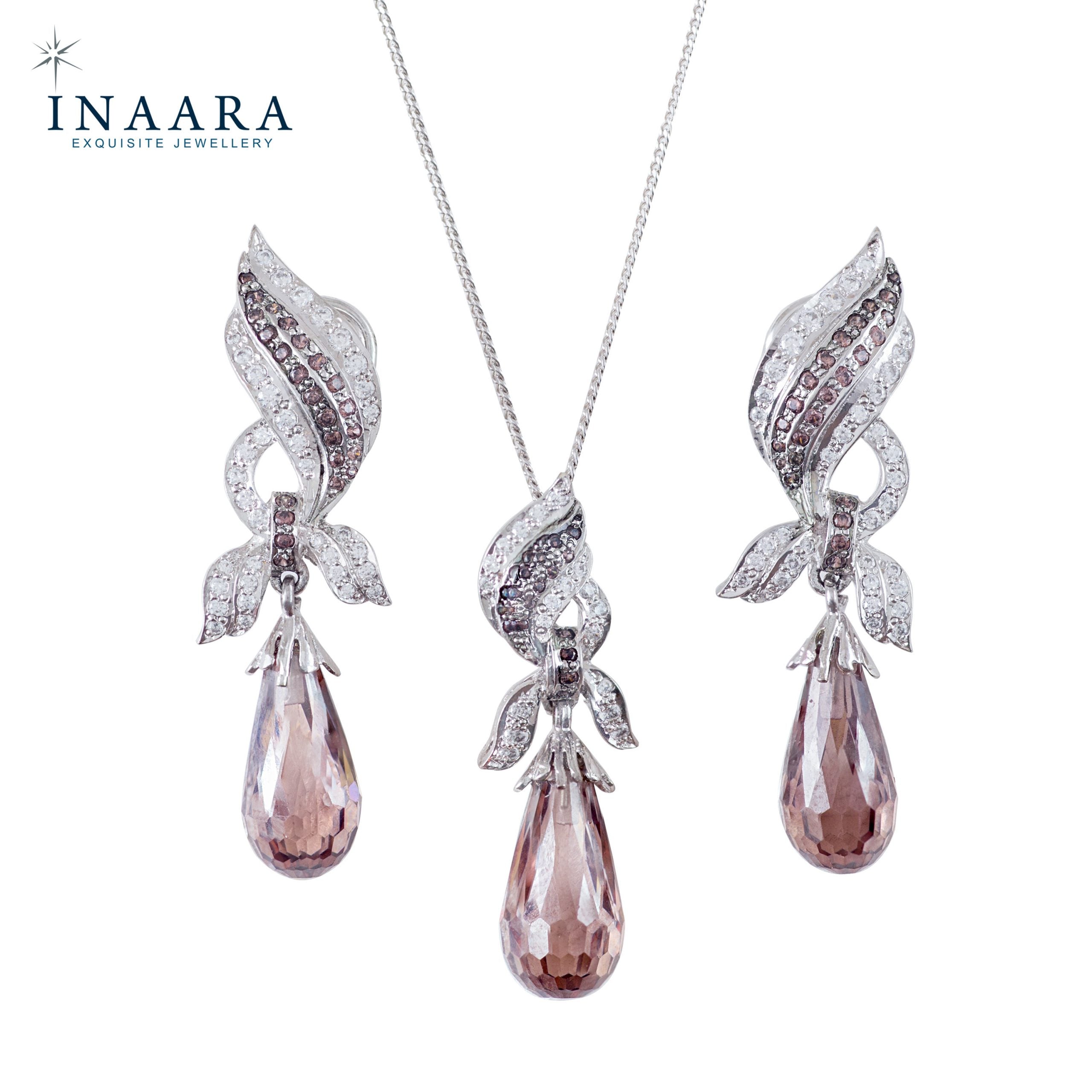 Leaf Drop Pendant Set