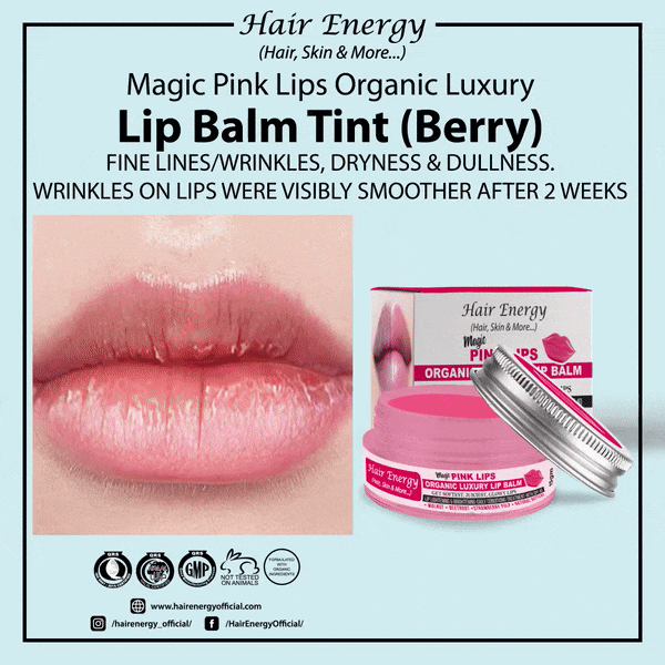 Magic Pink Lips Organic Luxury Lip Balm Tint (Berry)