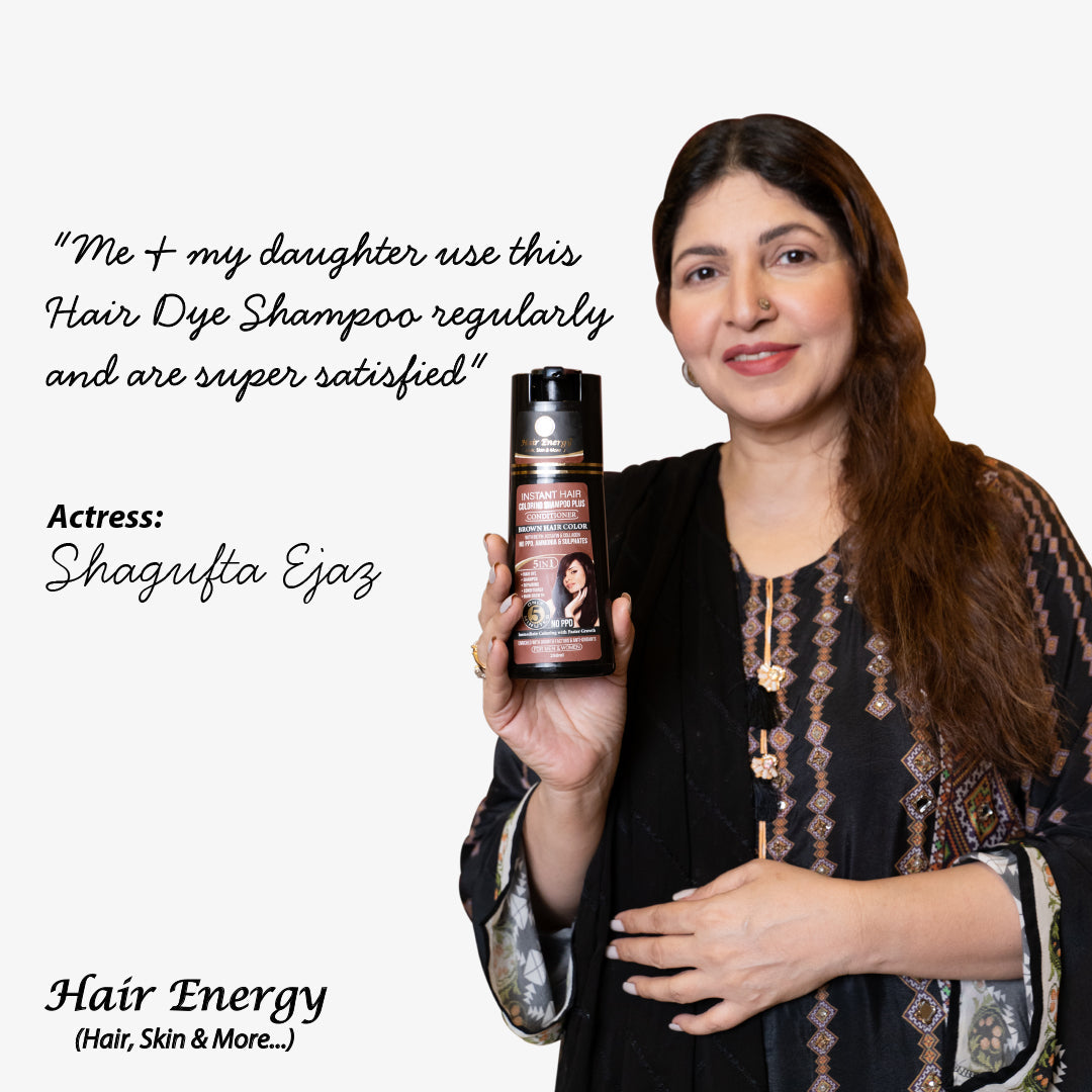 Instant Hair Coloring Shampoo + Conditioner (Dark Brown Color)