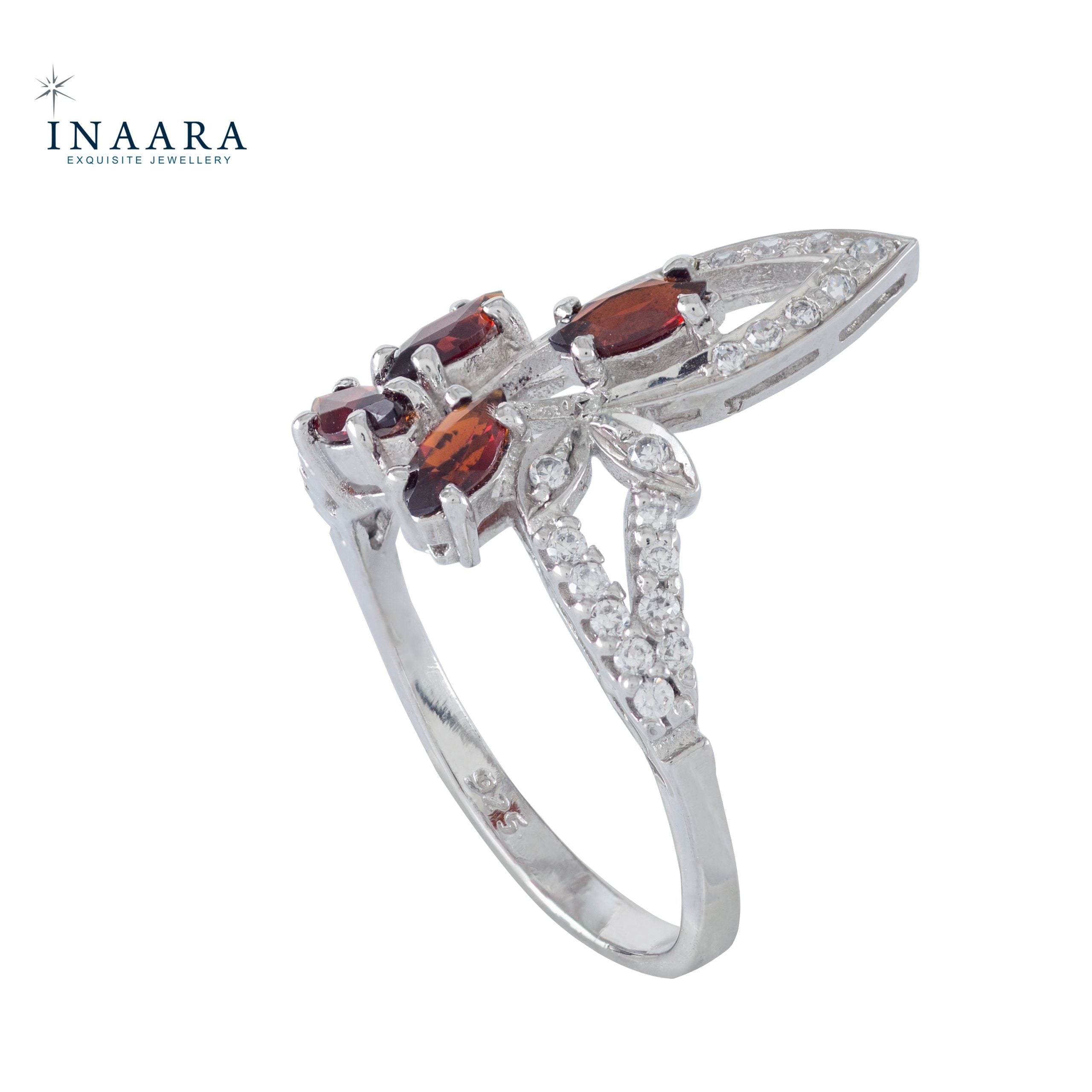 Quadruple Garnet Ring