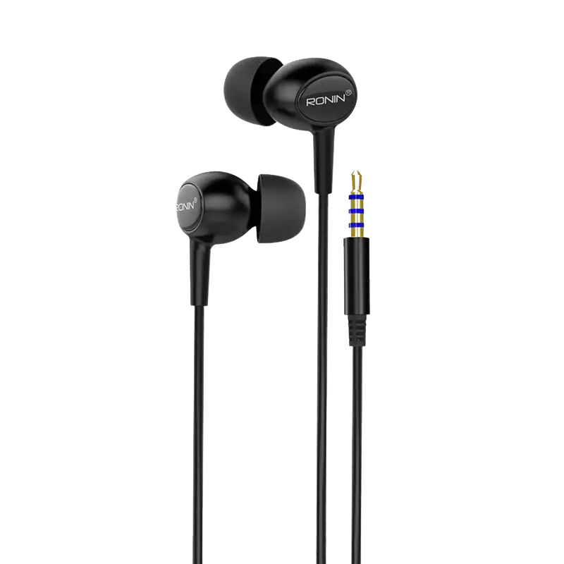 RONiN R-9 Handsfree with 3.5 mm aux and Type-C options, providing versatile compatibility with multiple devices.