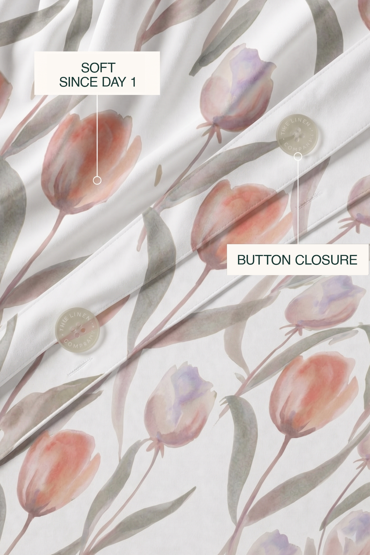 Tulip Tepal Sateen Duvet Cover Set – view 2