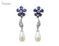 Blue Petal Earrings