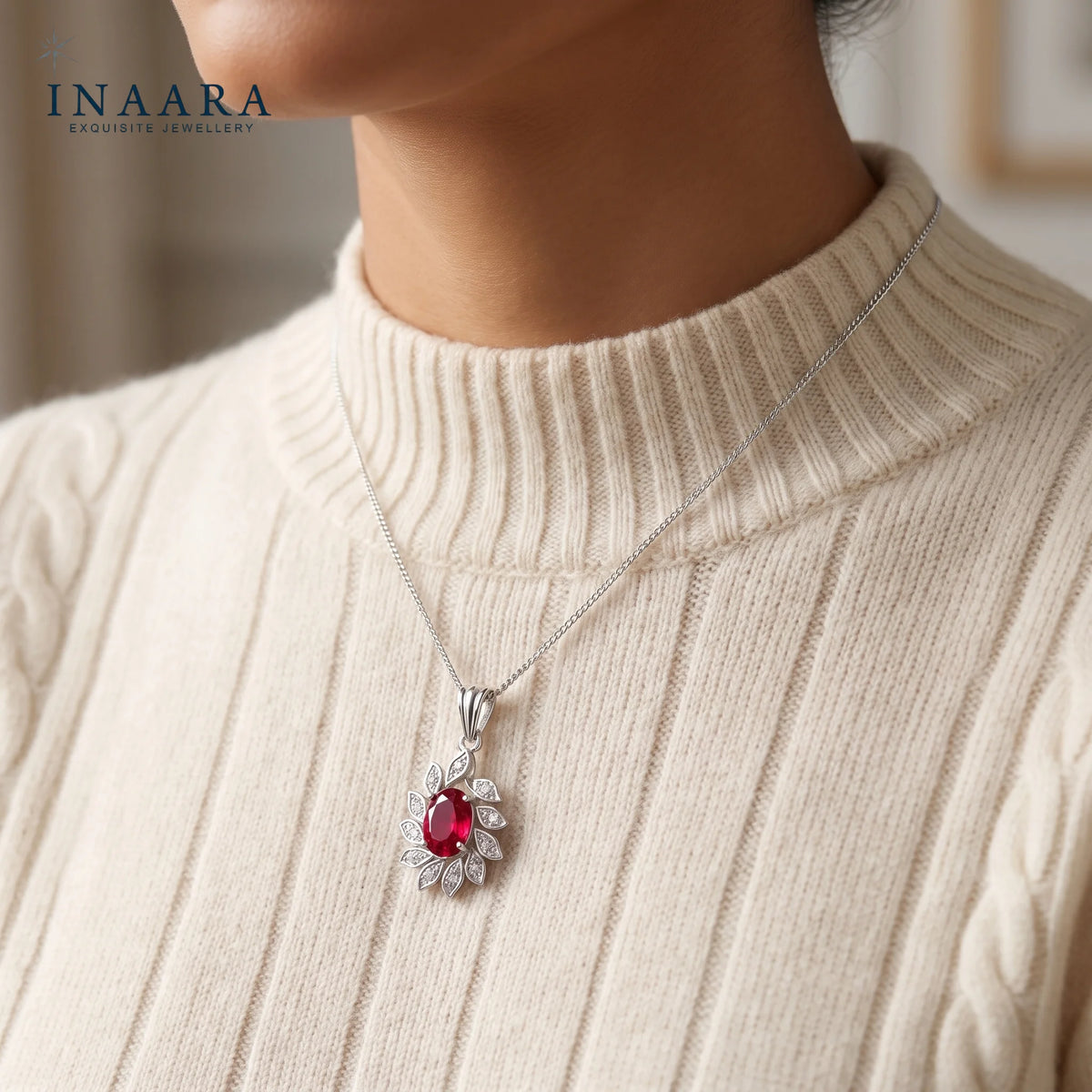 Scarlet Petal Pendant