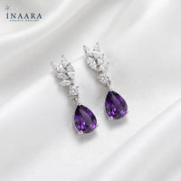 Violet Drop Earrings