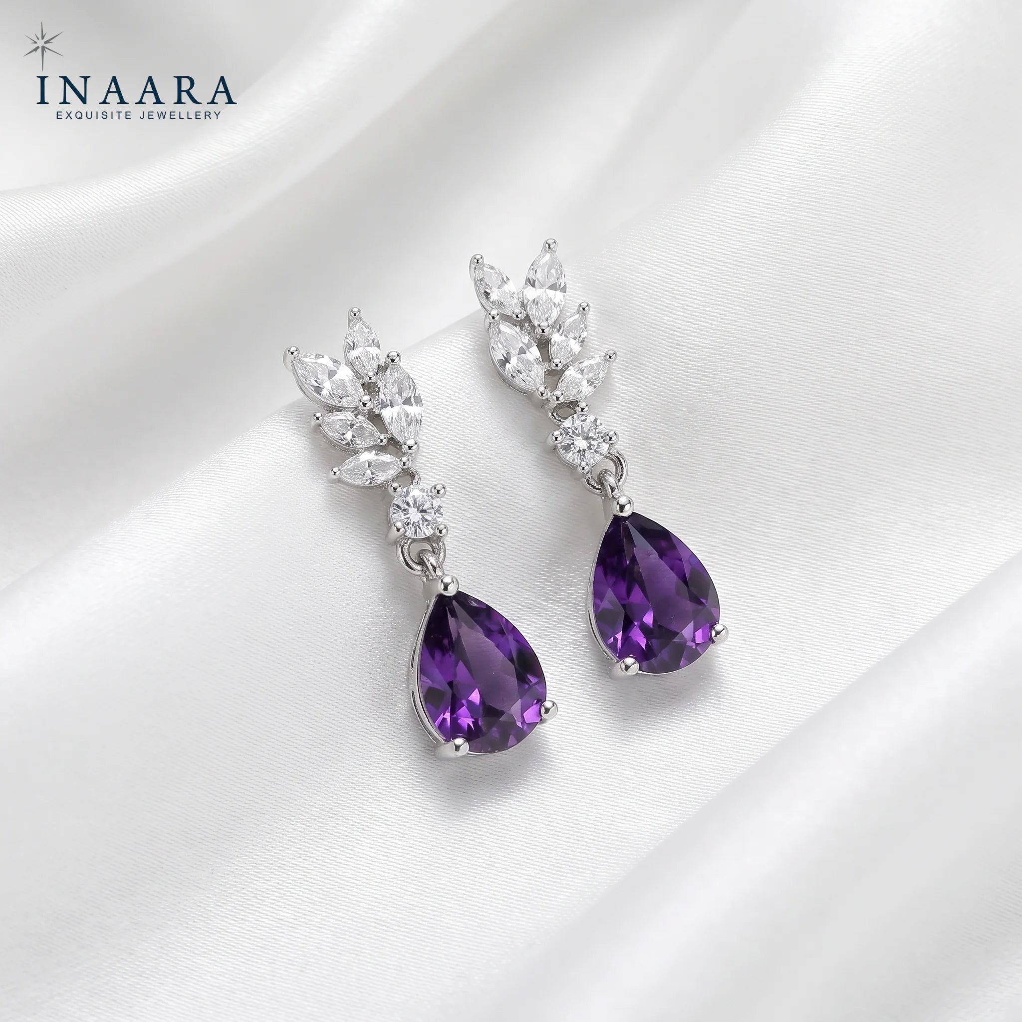 Violet Drop Earrings