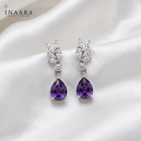 Violet Drop Earrings