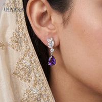 Violet Drop Earrings