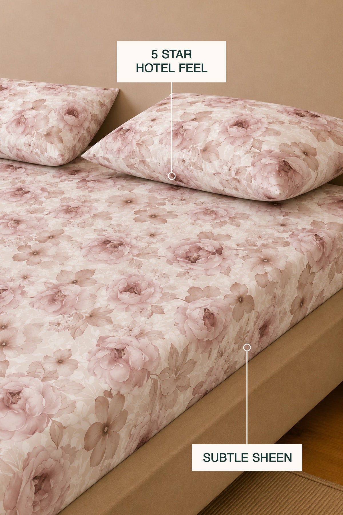 Clementine Sateen Bed Sheet Set – view 10
