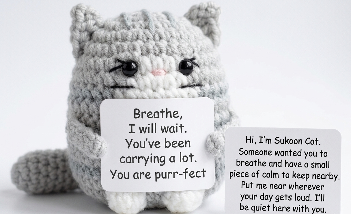 Sukoon Cat — Handmade Crochet Therapy Cat Gulyarn