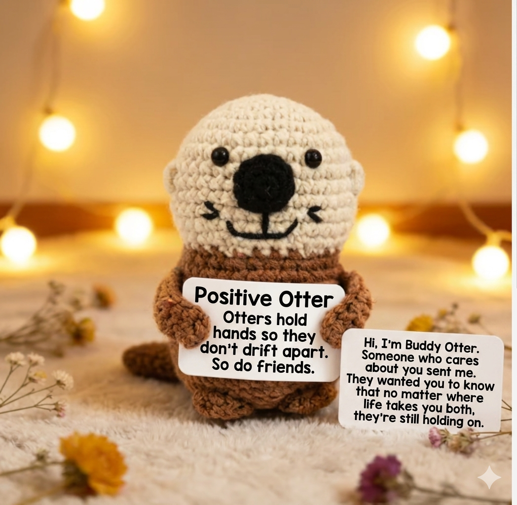 Positive Otter — Handmade Crochet Therapy Otter Gulyarn