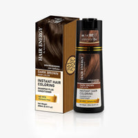 Instant Hair Coloring Shampoo + Conditioner (Dark Brown Color)