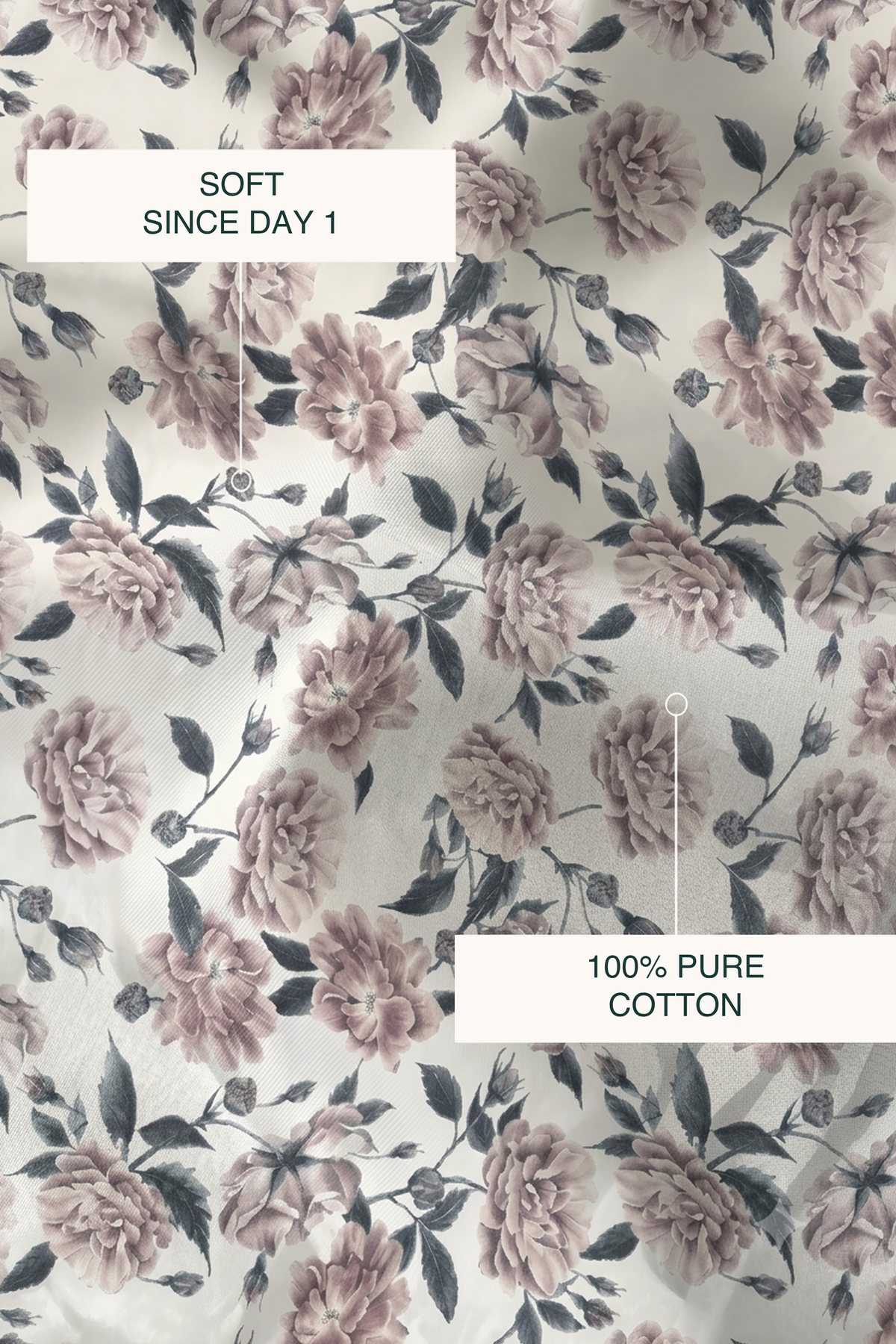 Dusk Bloom Sateen Bed Sheet Set – view 3