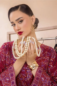 Safwa | Ruby Flare - 3PC Unstitched Suit (FLO06) - Mmall