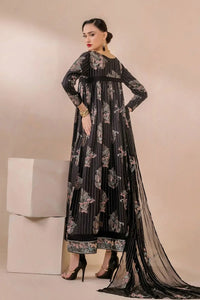 Safwa | Dark Blossom - 3PC Unstitched Suit (FLO08) - Mmall