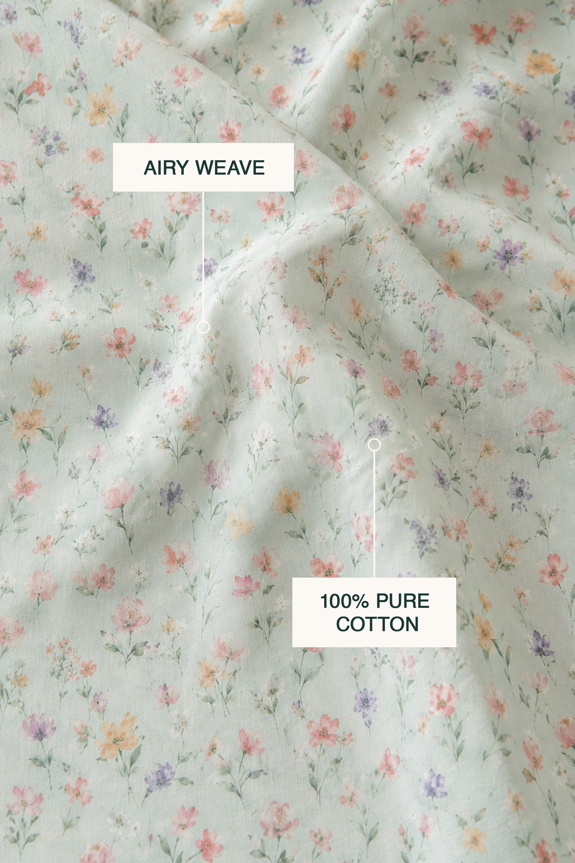 Floral Cipher Percale Cushion Cover – view 3