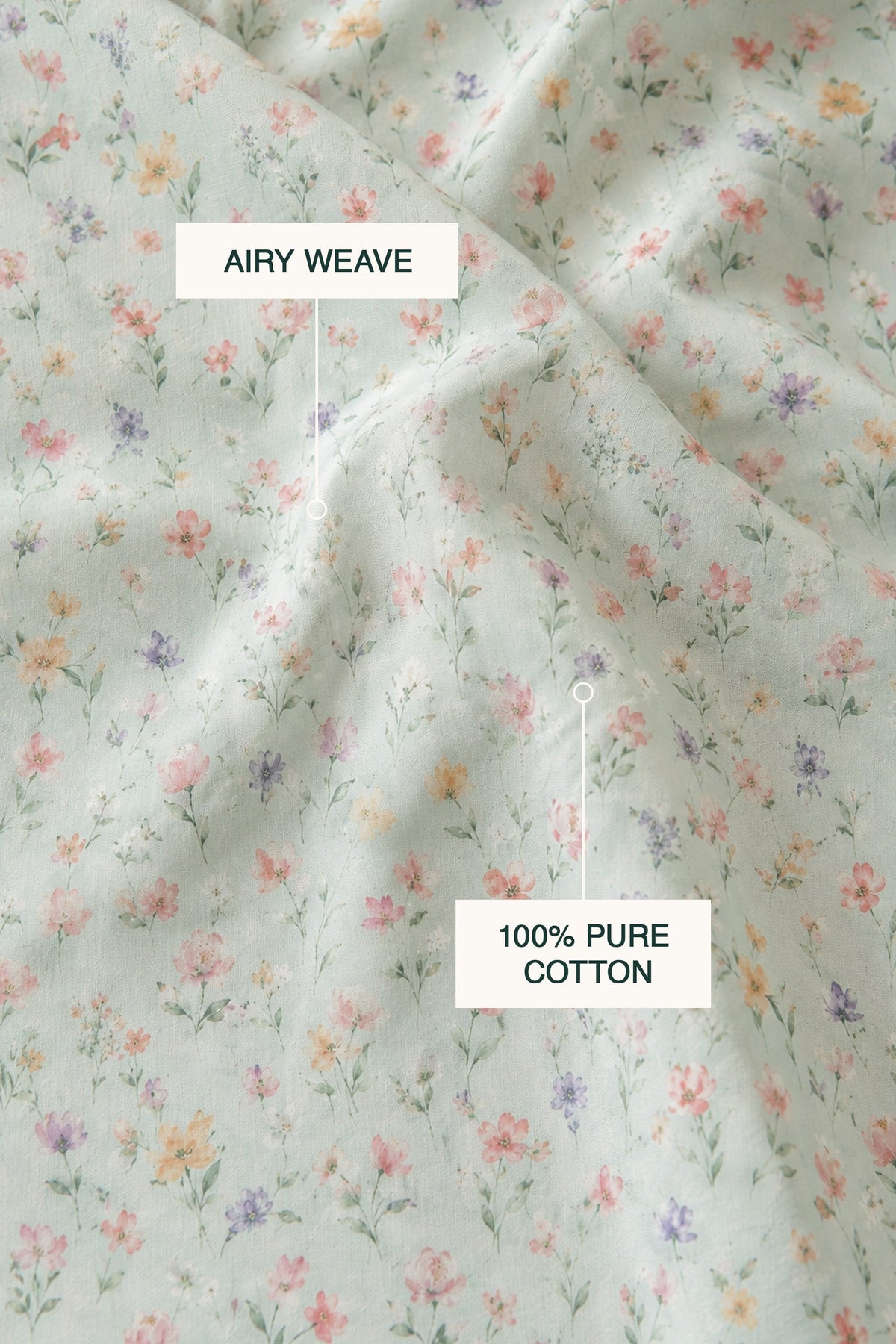 Floral Cipher Percale Cushion Cover – view 3