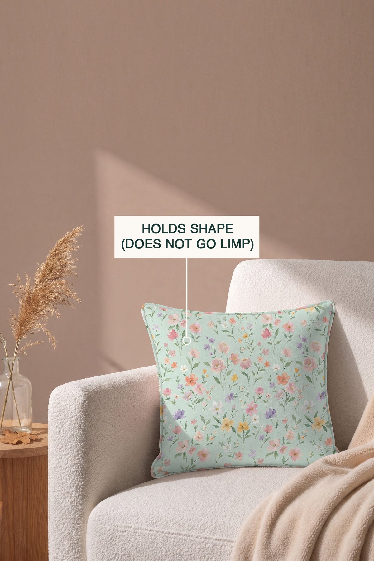Floral Cipher Percale Cushion Cover – view 5