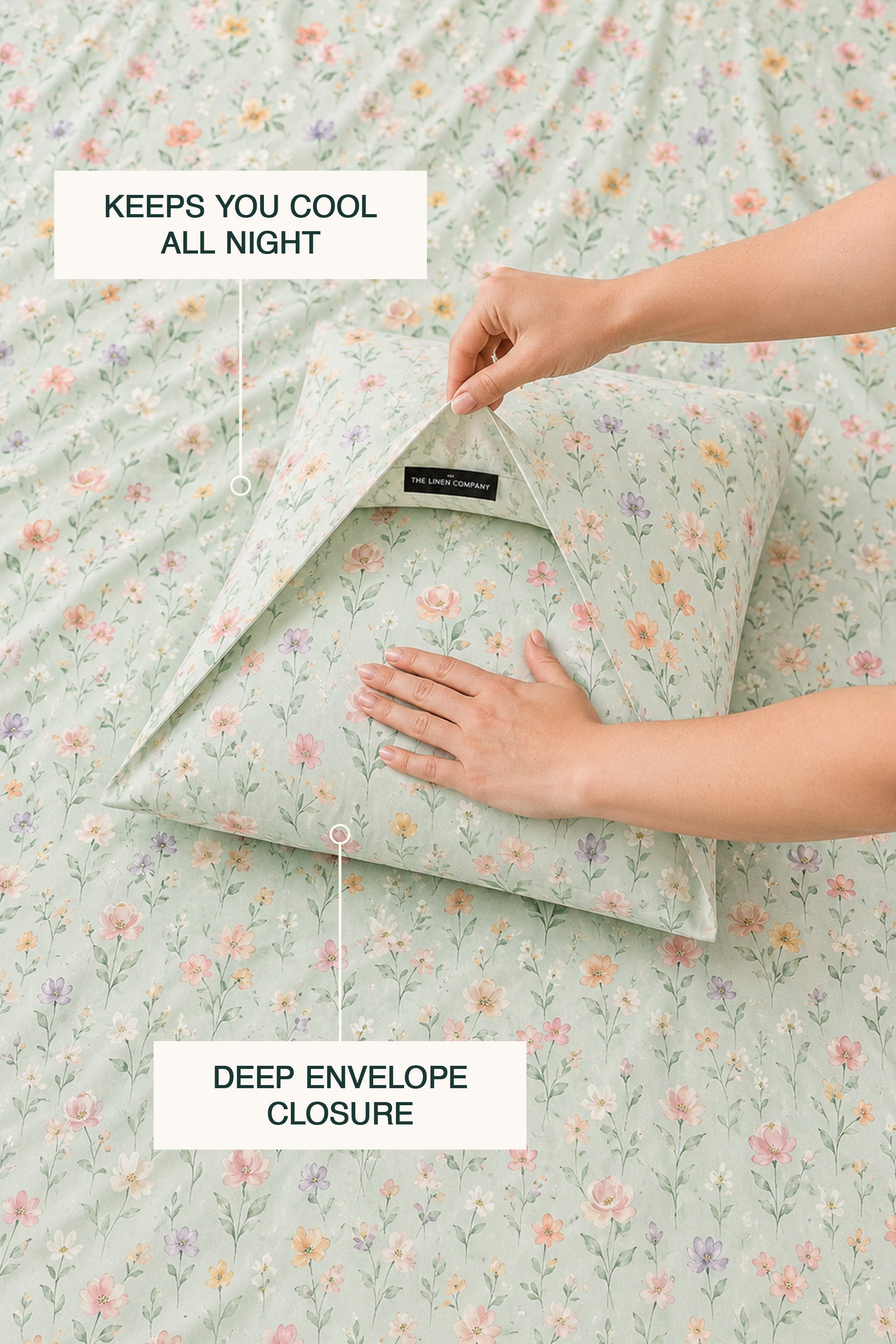 Floral Cipher Percale Bed Sheet Set – view 4