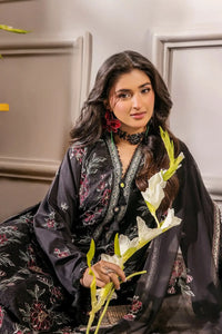 Safwa | Black Orchid - 3PC Unstitched Suit (FV09) - Mmall