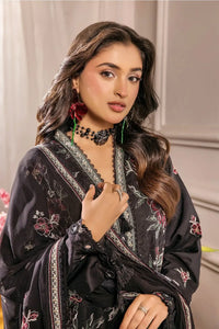 Safwa | Black Orchid - 3PC Unstitched Suit (FV09) - Mmall