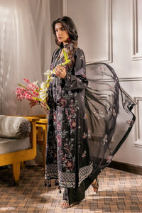 Safwa | Black Orchid - 3PC Unstitched Suit (FV09) - Mmall