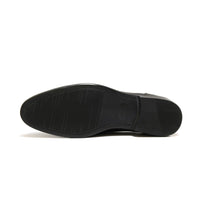 4004-Black Cow Leather Horse bit Formal Loafer Style In Rubber sole - DeVogue