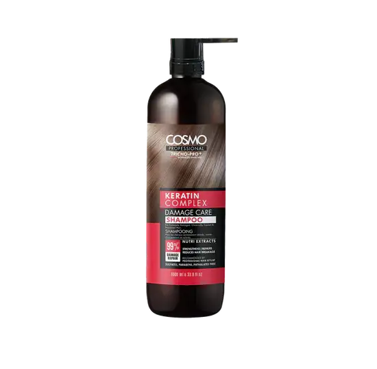 Cosmo Professional Keratin Complex Damage Care Shampoo 1000Ml - Mmall