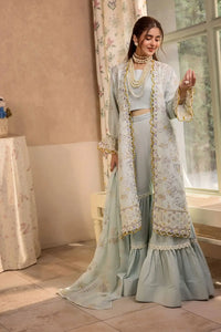 Safwa | Golden Serenity - 3PC Unstitched Suit (mlp07) - Mmall