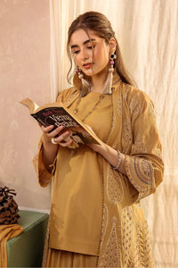 Safwa | Mustard Bloom - 3PC Unstitched Suit (MLP10) - Mmall
