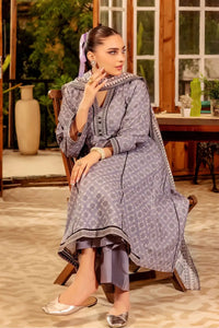 Safwa | Lavender Charm– 3PC Unstitched Suit (ODE09) - Mmall