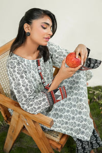 Safwa | Monochrome Muse – 2PC Printed Lawn Ready to Wear (P000871) - Mmall