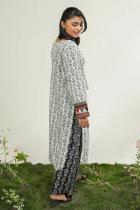 Safwa | Monochrome Muse – 2PC Printed Lawn Ready to Wear (P000871) - Mmall
