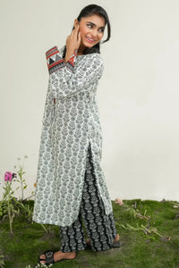 Safwa | Monochrome Muse – 2PC Printed Lawn Ready to Wear (P000871) - Mmall