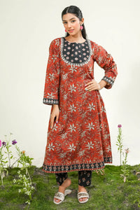 Safwa | Carnival Hue – 2PC Printed Emb Lawn Pret (P000909) - Mmall