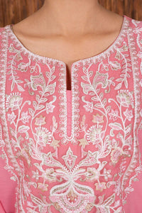 Safwa | Pink Harmony – 2PC Embroidered Stitched Suit (P000941) - Mmall