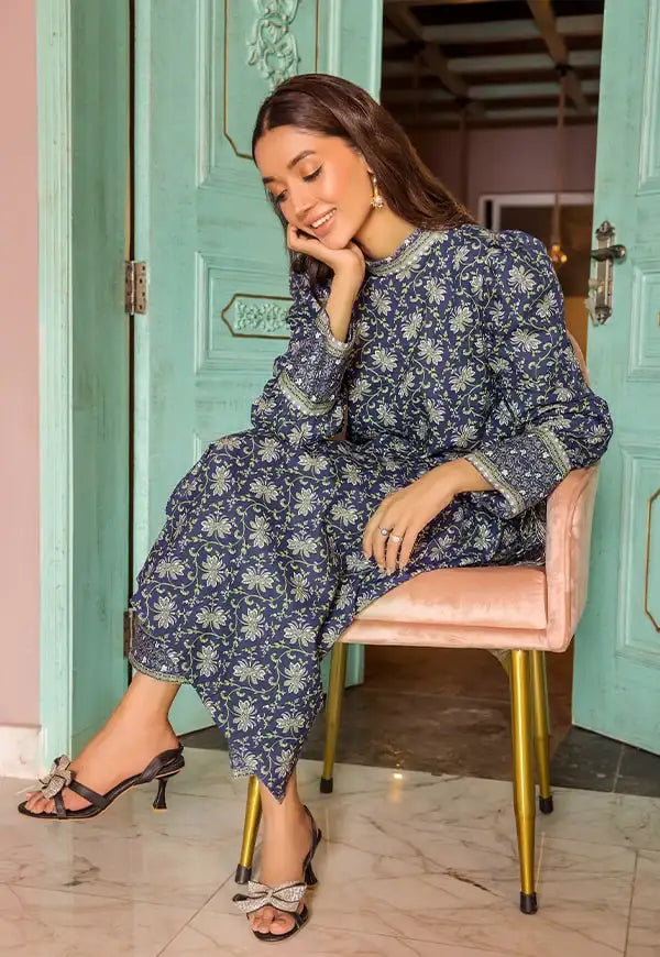 Safwa | Blue Horizon – 2PC Unstitched Suit (RBY06) - Mmall