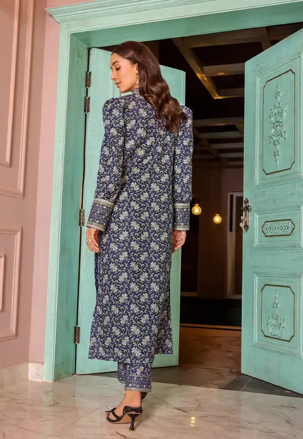 Safwa | Blue Horizon – 2PC Unstitched Suit (RBY06) - Mmall