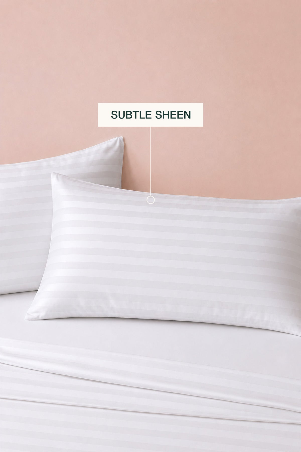 T300 Luxe White Striped Bed Sheet Set – view 3