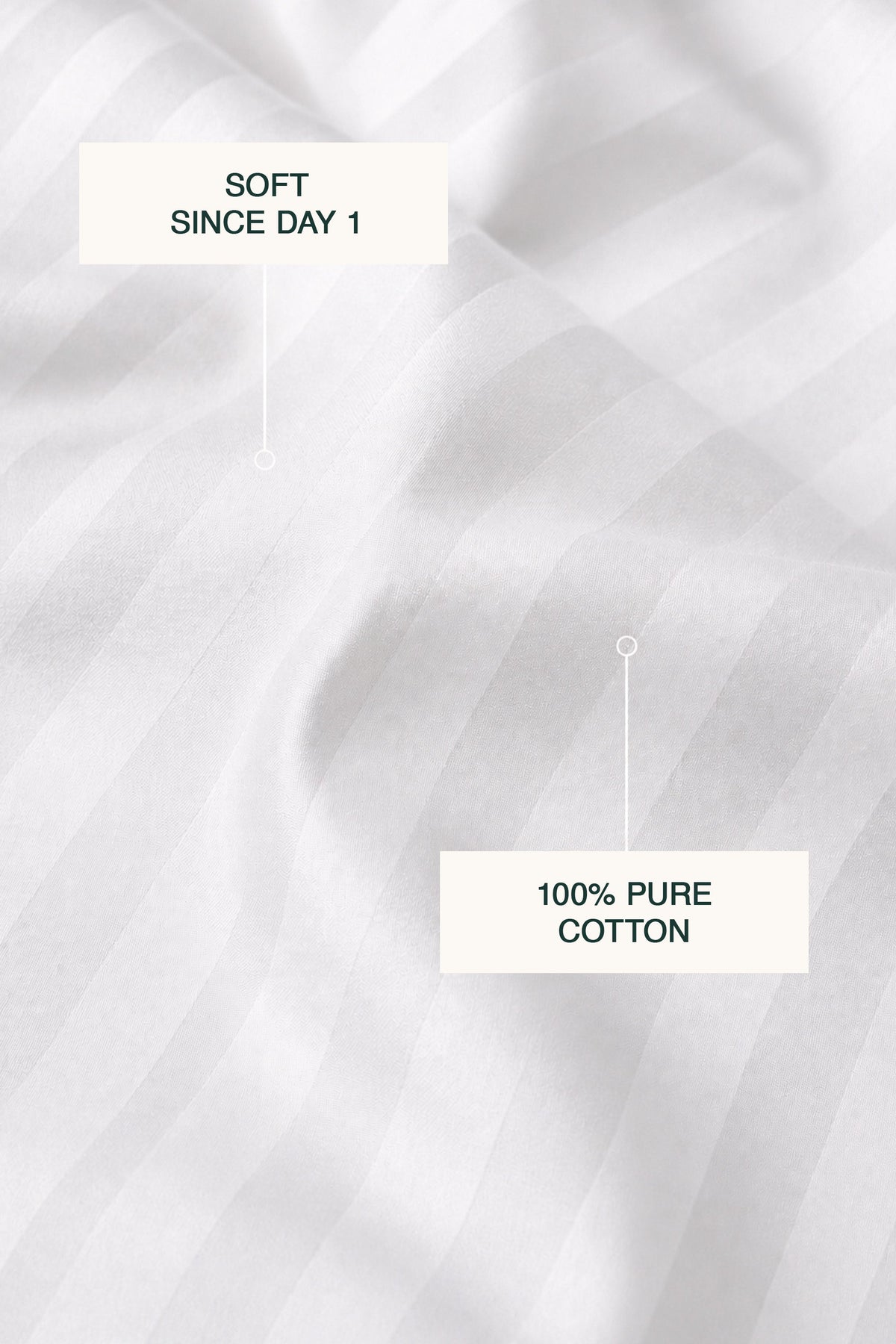 T300 Luxe White Striped Bed Sheet Set – view 2