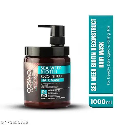 Cosmo Professional Sea Weed Biotin Reconstruct Hair Mask 1000Ml - Mmall