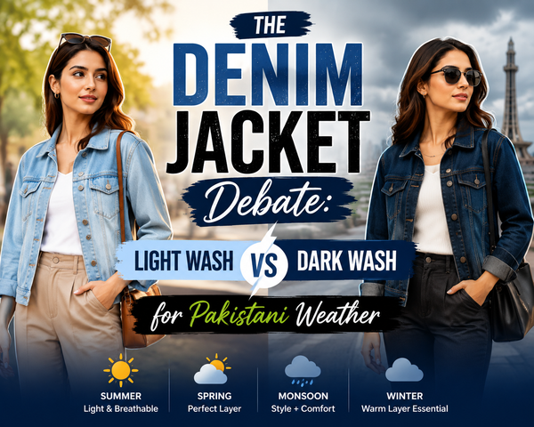 The Denim Jacket Debate: Light Wash vs Dark Wash for Pakistani Weather