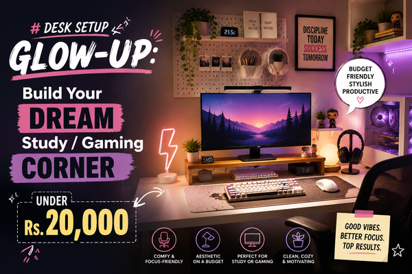 Desk Setup Glow-Up: Build Your Dream Study/Gaming Corner Under Rs. 20,000