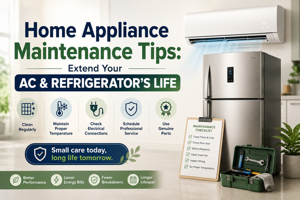 Home Appliance Maintenance Tips: Extend Your AC &amp; Refrigerator's Life