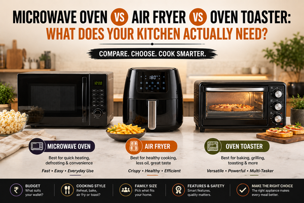 Microwave Oven vs Air Fryer vs Oven Toaster: What Does Your Kitchen Actually Need?