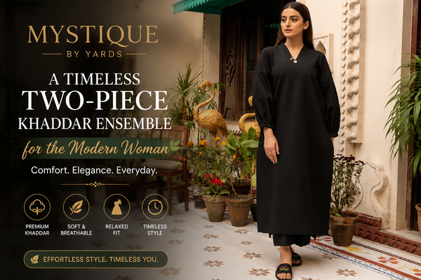 Mystique by Yards: A Timeless Two-Piece Khaddar Ensemble for the Modern Woman
